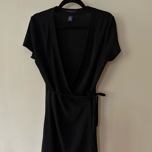 Vintage 90s Black Wrap Dress